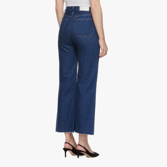 Re/Done Denim - NWOT Re/done high waist wide leg raw hem cropped jeans